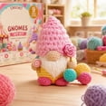 thumbnail image 6 of Cadancy Crochet Kit Gnomes 9 Piece Beginner DIY Amigurumi Tea Party Yarn Hook Pattern Guided Instruction Home Craft Gift for Adults Teens Supplies Holiday Christmas Stocking Stuffers, 6 of 6