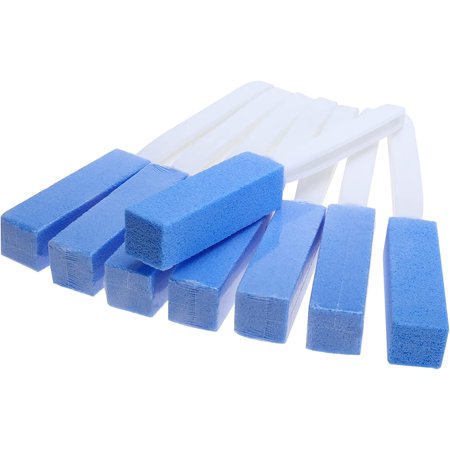 Pumice Stone Toilet Bowl Cleaner with Extra Long Handle, Pumice Toilet Brush Stain Remover for Toilet, Pool, Bathroom, Tiles & BBQ Grills (8 Pack, Blue)