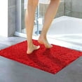 thumbnail image 5 of Bright Red Chenille Living Room Bathroom Absorbent Floor Mat (60×90Cm) E - Cushion, Polyester One Size, 5 of 8