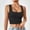*Black, variant on ClodeEU Women's Solid Color Slim Fit Cropped Sleeveless Sports Tank Top,Casual Athletic Crop Tops Black,Womens Plus L