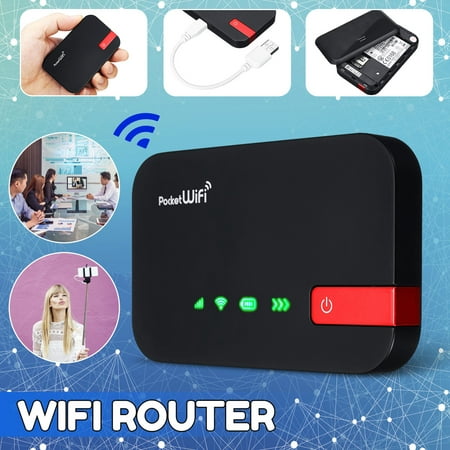 4G Wireless Router Mobile Broadband Hotspot Portable WIfi Modem LCD Display SIM Card Support 10 Devices User for Car Mobile Camping Travel Meeting (Best Wifi Hotspot Deals)
