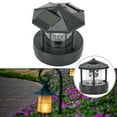 thumbnail image 3 of Solar Rotating Lighthouse 360-degree Landscape LED Light Garden Lawn Lamp Outdoor Garden Waterproof Street Lamp Black/Red, 3 of 11