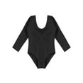 thumbnail image 3 of ZDHoor Girls Long Sleeve Leotard Kids Bodysuit for Dance Gymnastics Costume 3-14 Years Black 13-14, 3 of 6