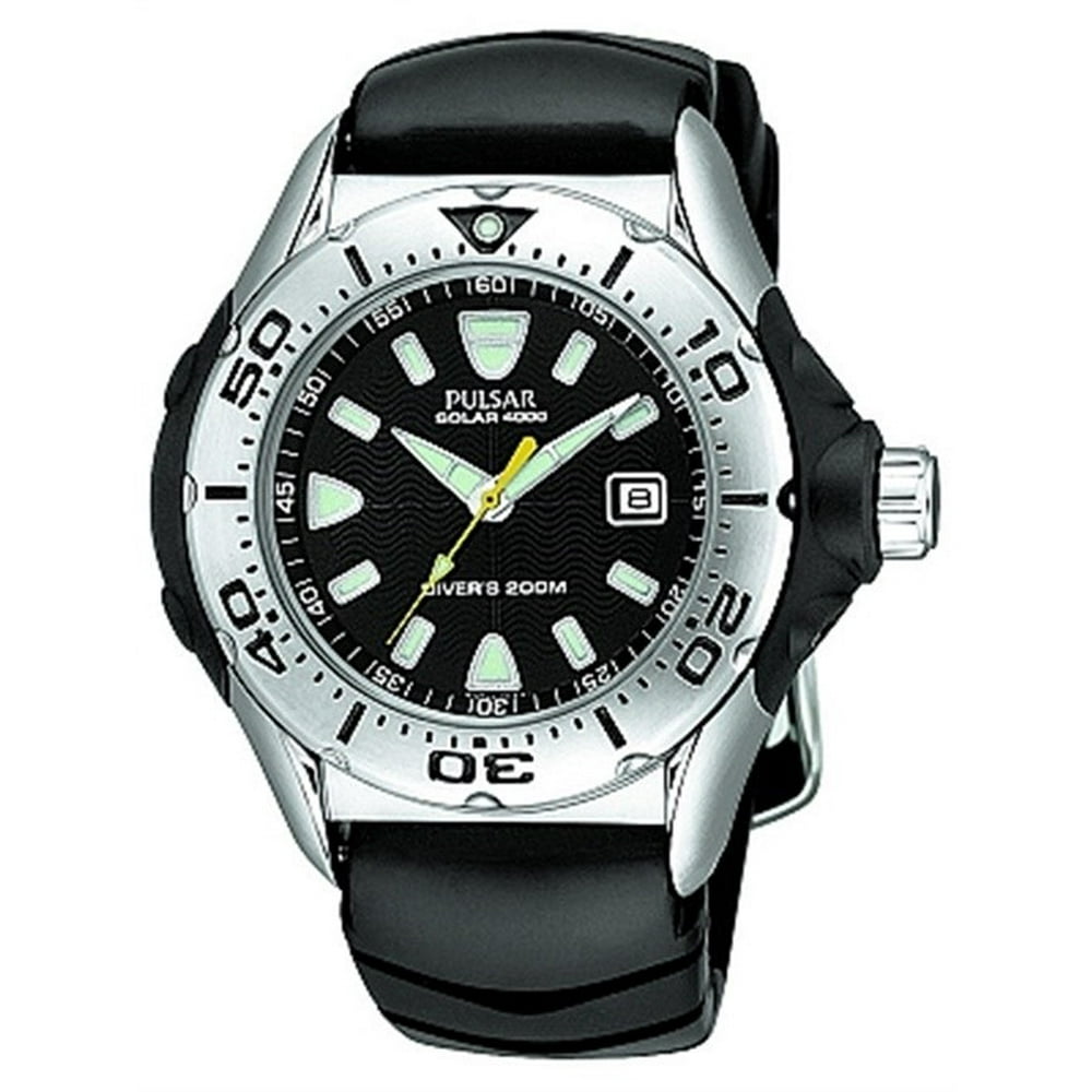 Pulsar Men's Solar 4000 Technology 200M Dive Watch PUA115 Walmart