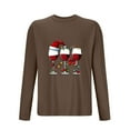 thumbnail image 4 of VgaVtl Long Sleeve T-Shirt for Men Christmas Brown Mens Plus Size Shirts Graphic Loose Holiday Workout Casual Shirts,XXL, 4 of 4