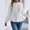 White, variant on Womens Hollow Sweater Elegant Tunic Flared Hem Fashion Rib Long Sleeve Pullover Tops Casual Crop Crew Neck Sweaters Trendy Fall Clothing