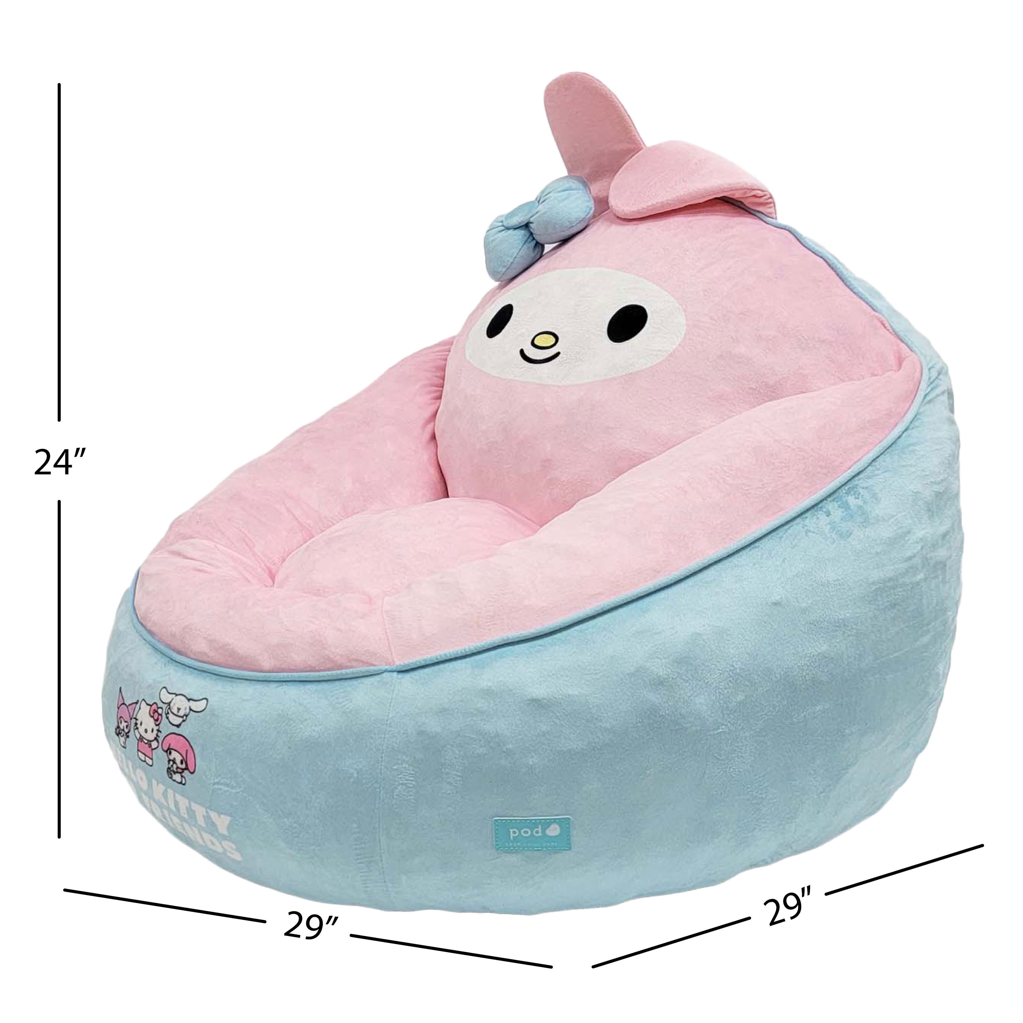 Hello Kitty and Friends My Melody Kids' Compressed Foam Bean Bag Chair