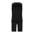 thumbnail image 6 of VBTAPA Mens Tracksuits 2 Piece Set Big and Tall Slim Fit Tank Top and Shorts Color Block Casual Sweatsuit Jogging Workout Sets Sales of Today Black XL, 6 of 7