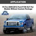 thumbnail image 3 of Front Bumper Grille Grill Assembly Fit For 2009-2014 Ford F-150 F150 XLT Upper Bumper Guard Cover Replacement 9L3Z8200D FO1200511 (Chrome), 3 of 8