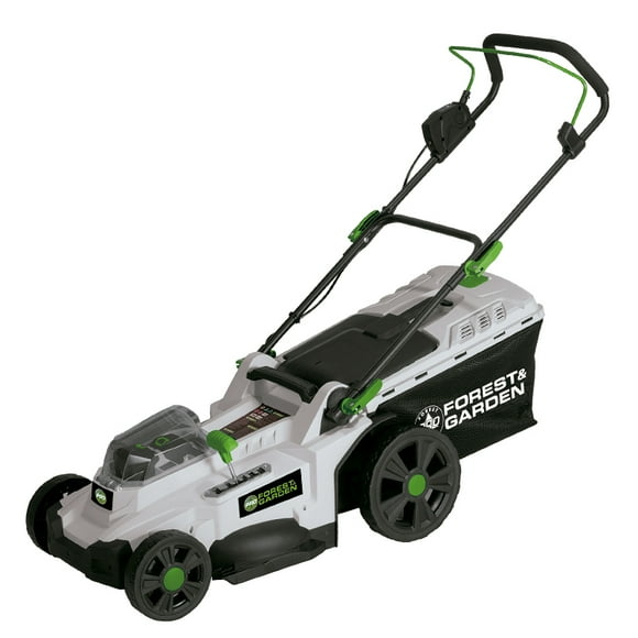 Podadora de Césped Recargable 40V con 2 Baterías, Corte 43cm, 6 Niveles de Altura