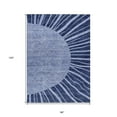 thumbnail image 3 of HomeRoots 580853 8 x 10 ft. Abstract Washable Indoor & Outdoor Rectangle Area Rug, Navy Blue & Sky Blue, 3 of 5