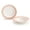 Blush/Pink, variant on " OCCASIONS " 40 Plates Pack, Heavyweight Disposable Wedding Party Plastic Plates (7.5'' Appetizer/Dessert Plate, Rio in White & Pearled Green)