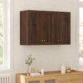 thumbnail image 4 of Joyyskill Large Wall Cabinets Set of 2 Laundry Room Wall Mounted Medicine Cabinet with 3 Door and Shelves Floating Cupboard Kitchen Organizers Pantry Cabinets, Brown, 4 of 7