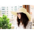 thumbnail image 2 of PIKADINGNIS Women Floppy Derby Hat Wide Large Brim Beach Straw Sun Cap, 2 of 4