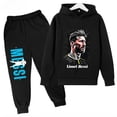 thumbnail image 2 of Conjunto de sudadera con capucha para niños 2024 HOT, más pantalones de sudadera, conjunto deportivo de 2 piezas para niños y niñas, ropa para niños con estampado de Messi, ropa para bebés, 2 of 5