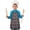 Fireman and Helicopter, variant on Fireman and Hose Orange Pattern Teens Aprons, Adjustable Neck Strap, Toddler & Teens Aprons for Cooking & Baking, 19x23.6 Inches