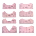thumbnail image 2 of jifeng 8 Pieces T Shirt Ruler Guide Alignment Tool Making Tools Calibration Ruler Front Pink, 2 of 9