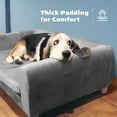 thumbnail image 6 of Critter Sitters 42 in. Elegant Gray Faux-Velvet Rectangle Pet Bed, 6 of 23