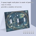 thumbnail image 4 of 3 Gang Light Switch Cover Plate Virgo Of Zodiac Wall Plate Decorate Electrical Outlet Cover Plates 4.56”x4.48”, 4 of 8