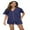 Navy, variant on HEARTNICE Women Button up Pajama Set, Summer Lightweight Shorts Sleepwear Pjs Set,(Pink,L)