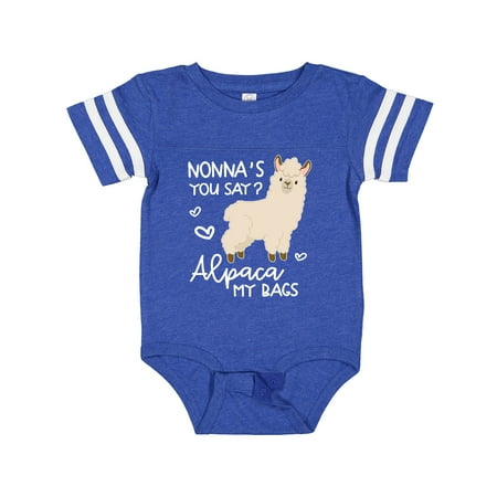 

Inktastic Nonna s You Say Alpaca My Bags Gift Baby Boy or Baby Girl Bodysuit