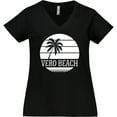 thumbnail image 3 of Inktastic Vero Beach Florida Vacation Women's Plus Size V-Neck T-Shirt, 3 of 5