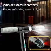 Electric Scooter for Adults 350W 8.5 Solid Tires Folding Commuting E-Scooter with APP and High Speed of 19MPH Blue