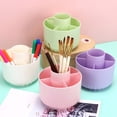 thumbnail image 3 of Dujiujun Pen Holder 360-Degree Rotating Desk Organizer with 5 Slots Large Capacity Makeup Brush Holder Pencil Container, 3 of 7
