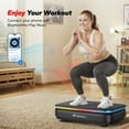 thumbnail image 5 of MERACH LED Light Vibration Plate Exercise Machine, Vibrating Muscle Toner, Bluetooth Speaker Whole Body Workout Fitness Platform with Resistance Bands, 330lbs Capacity, 5 of 10