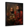 thumbnail image 2 of Designart "Maasai Warriors African I" People Framed Wall Art - Global Red African Tribal Hallway Framed Wall Art Decor, 2 of 6