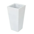 thumbnail image 2 of LuxenHome Set of 2 White MgO Tall Tapered Square Planters, 2 of 8