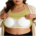 thumbnail image 3 of Craaazy Womens Plus Size Sports Tops Solid Color Racerback Ribbed Sleeveless Built-in Bra Crop Tank Tops for Workout Gift, 3 of 6