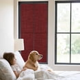 thumbnail image 2 of Vintage Dark Red Window Privacy Film, Farmhouse Retro Solid Color Linen Texture Static Cling UV Sun Blocking Heat Control Window Tint, Non-Adhesive One Way Windows Privacy Cover 23.6''x59'', 2 of 7
