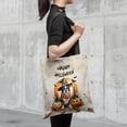thumbnail image 4 of Happy Halloween Boston Terrier Witches Hat Pumpkin Carving All Over Print 3D Canvas Tote Bag Gentleman Dog Lover Gifts Reusable Handbag - 02019, 4 of 5