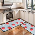 thumbnail image 3 of Kitchen Rugs Sets Of 2,Strawberry Plants Fruit Flower Anti Fatigue Kitchen Mat Rugs Non Slip Washable,Decorative Kitchen Floor Mats for Kitchen,Sink,Laundry,17"x47"+17"x47", 3 of 5