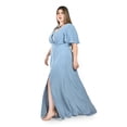 thumbnail image 2 of Vestido largo con abertura Roman Fashion / Tallas Extras, 2010 (Azul claro) azul 36, 2 of 6