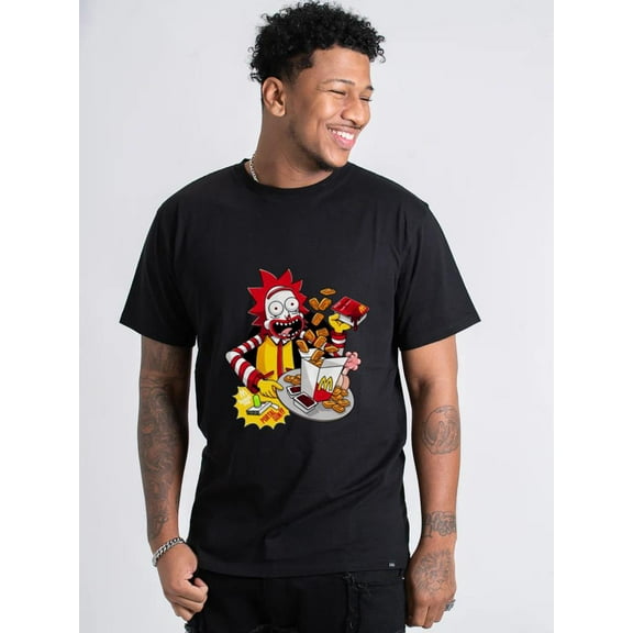 Rick & Morty   McDonalds Rick McDonald Graphic T-Shirt, for men & women, up to size 5XL.