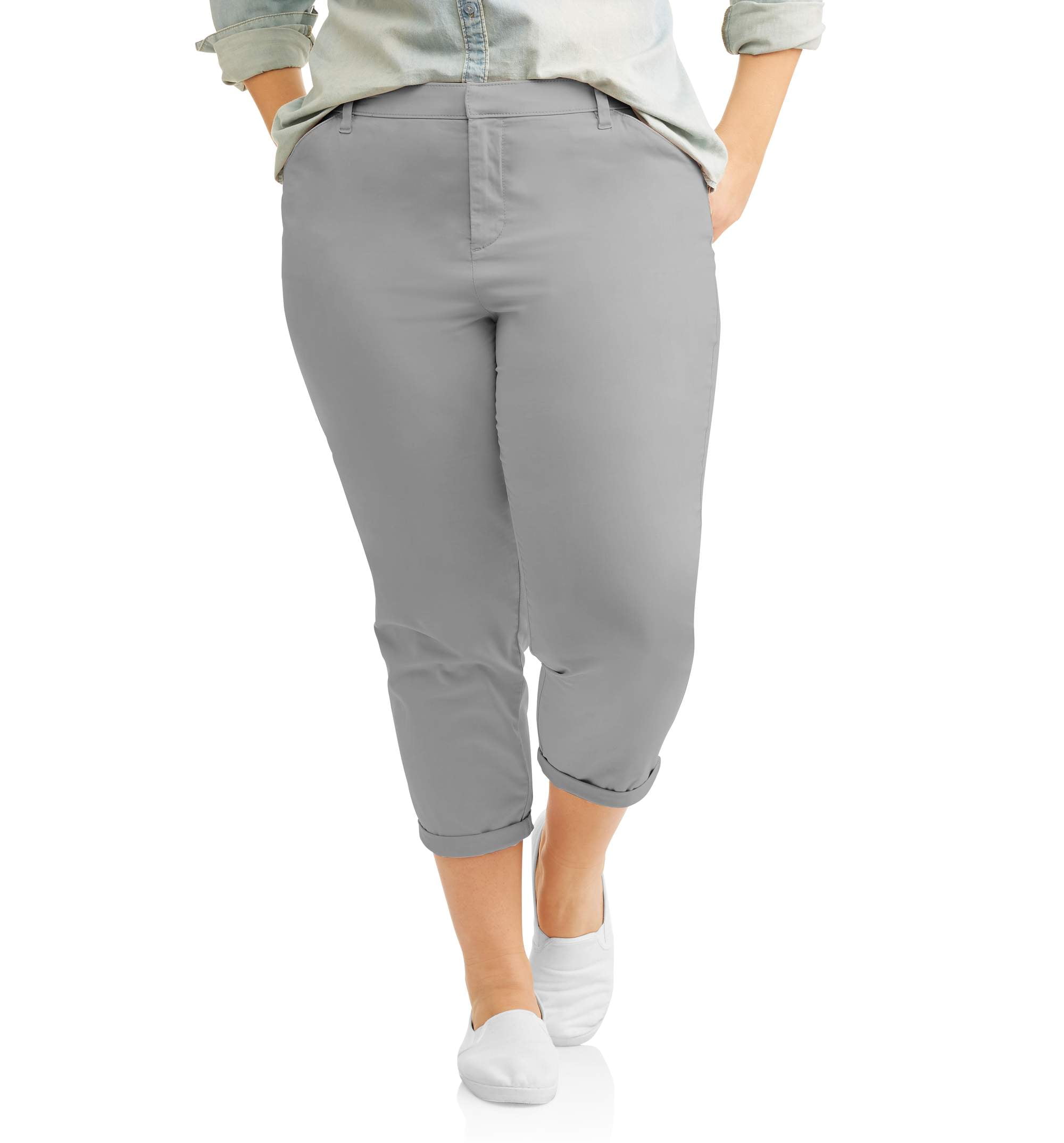 women's gray chino pants