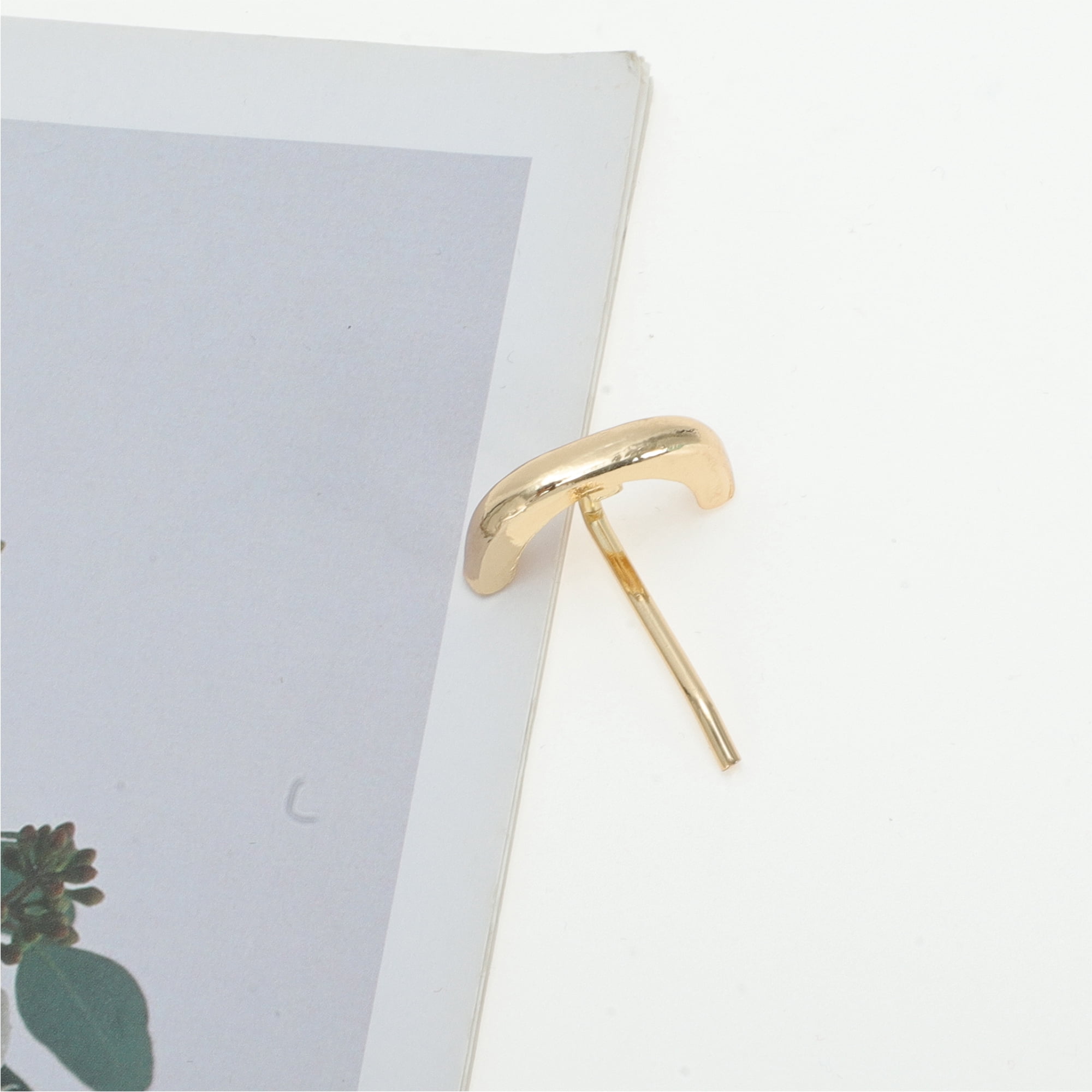 Unique Bargains Stylish U-shaped Ponytail Buckle Hair Clip for Women 1 Pc Gold Tone