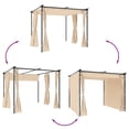 thumbnail image 7 of vidaXL Gazebo Canopy Tent Patio Pavilion Sunshade with Curtains Cream Steel, 7 of 7