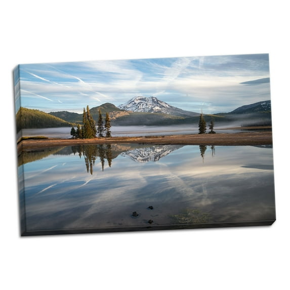 Gango Home Decor Contemporary Sparks Lake I by Stan Hellmann (Ready to Hang); One 36x24in Hand-Stretched Canvas