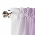 thumbnail image 5 of Bedroom Curtains 63 Inches length, Light Purple White Window Treatment Curtain Drapes, Gradient Solid Stripes Geometric Rod Pocket Curtain Panels for Living Room Kitchen, 42"x63", 2 Panels, 5 of 7
