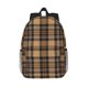thumbnail image 1 of Easygdp khaki coffee plaid Mochila Ligera de 15 Pulgadas para Estudiantes, Mochila Cómoda para la Escuela y Viajes, Correas Ajustables, 1 of 6
