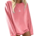 thumbnail image 1 of Gibobby Sudadera mujer Sudadera de Forro Polar Suave con Cuello Redondo Sudadera para Mujer(Rosa,G), 1 of 4