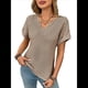 thumbnail image 2 of Blusas Elegantes e Informales de Corta para Mujer, Modernas, de Verano, con Cuello en V, Holgadas y A Rayas. Color Café XL, 2 of 9