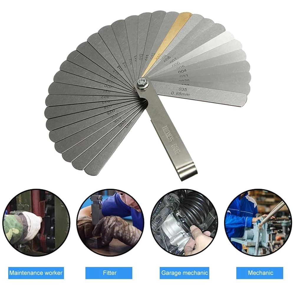 Metric Feeler Gauge Thickness Gage Set Blade Gap Filler Valve Feeler Gauge For Thickness Measurement Layout Too ,High Strength