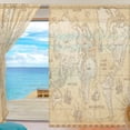thumbnail image 3 of GZHJMY Great Vintage World Map Sheer Curtains Window Voile Panels Drapes Tulle Curtains, Semi Sheer Curtains 84 Inches Long for Living Room Bedroom, Set of 2 Home Decor, 3 of 4