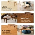 thumbnail image 6 of EMOOR Wood Folding Coffee Table Oval (35.4"x16.9") Walnut, Floor Sitting Low Table Small Space Minimalist Japanese Tatami Room, 6 of 6