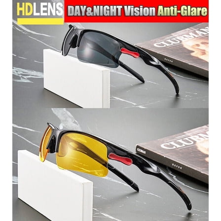 HD Vision Sunglasses Set 2 Pc Day Night Vision Antiglare Driving Sunglasses Tac Sports Sunglasses