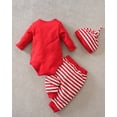 thumbnail image 4 of WIBACKER My First Christmas Baby Boy Girl Santa Claus Costume Cotton Romper + Pants + Hat Newborn Xmas Party Cosplay Set, 4 of 10